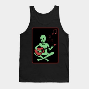 alien playing guitar Tank Top